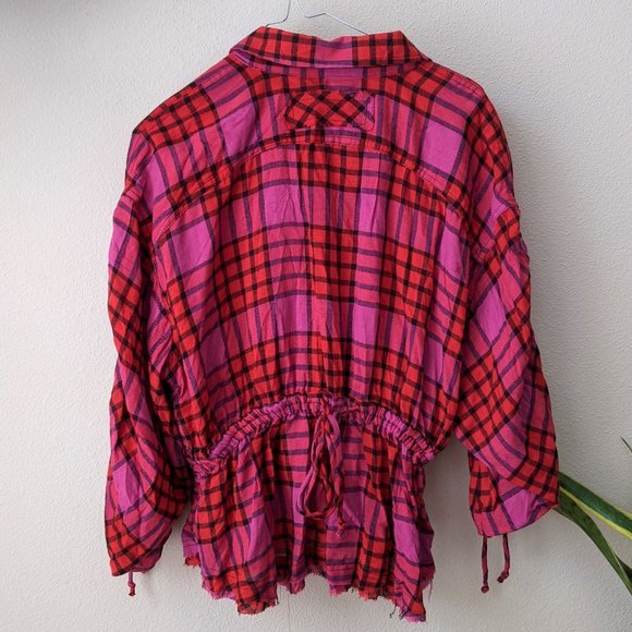 Free People Pacific Dawn Plaid Shirt • Small - Picture 9 of 10